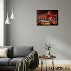 Nazem Kadri Flames Skyline - Framed Canvas - 31" x 22"-Ready to hang - arrives fully assembled