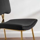 Modway Ponder Performance Velvet Counter Stool - Black-Dining Counter Stool
