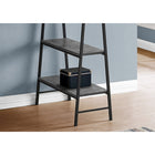 Monarch Specialties 7526 48" Computer Desk - Grey Stone-Look/Black Metal-Great for small workspaces in need of storage options, this 3-tier writing desk has a space-saving, open-concept design and is finished on all sides for flexible placement anywhere in your home office