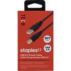 Staples USB A/B Cable - 7ft-Universal – Works with all brands that feature compatible USB ports