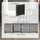 PawHut 4 Panel Foldable Dog Gate with Door - Black-Flexible panels which can be arranged in different ways 