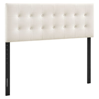 Modway Emily Stain-Resistant Performance Velvet Queen Size Headboard - Alabaster-Stain-Resistant Performance Velvet