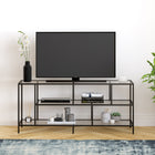 Hudson&Canal Winthrop TV Stand with Glass Shelves for TV's up to 60" - Blackened Bronze-Clean with a soft, dry cloth and no harsh chemicals or abrasive cleaning materials