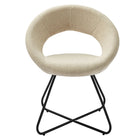 Modway Nouvelle Upholstered Fabric Dining Chair - Black/Beige - 2 Pack-8