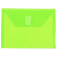 JAM Paper Plastic Envelopes with VELCRO Brand Closure, Index Booklet, 5.5 x 7.5, Lime Green Poly, 24 Pack (920V0lig)-Size: 5.5" x 7.5"
