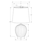 Monarch Specialties 19" H Transitional Table Lamp - Grey Resin / Ivory / Cream Shade-Equipped with a user-friendly on/off turn knob switch that operates a 60W standard bulb (not included), allowing you to effortlessly illuminate an end or side table, nightstand or console