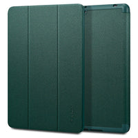Spigen Urban Fit Folio Case for 10.2" iPad (7th, 8th & 9th Generation) - Midnight Green-Its dual-tone fabric and silicone touch adds daily comfort and grip