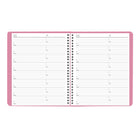 Blueline 2027 Pink Ribbon 14-Month Monthly Planner - 8-7/8" x 7-1/8" - Pink - Bilingual-Space for notes on each spread