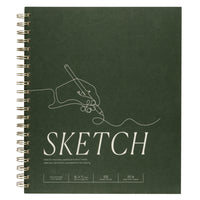 Gry Mattr Sketchbook - 50 lb - Coil Bound - 100 Sheets - Green-100 sheets of lightweight 50 lb paper