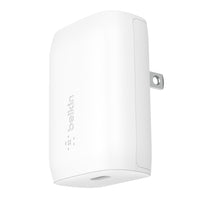 Belkin 30W USB-C PD 3.0 Fast Wall Charger-FAST CHARGING TECHNOLOGY: This 30W USB-C Wall Charger fast charges an iPhone 14 Pro from 0-50% in 24 minutes, or a Galaxy S22 Ultra in 21 minutes. It uses Programmable Power Supply (PPS) technology to dynamically adjust the output voltage by device