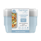 Bentgo 1-Compartment Meal Prep Container - Sky Blue - 10 Pack-Custom-fit lids: Seals in freshness during refrigeration and when taking meals on-the-go