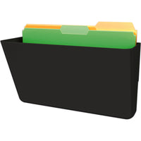 Deflecto EZ Link 1-Pocket Sustainable DocuPocket Wall File - Black-Holds letter and A4 size documents