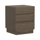 Manhattan Comfort Ardea 20" Contemporary 3-Drawer Nightstand - Walnut-Designed to complement modern and contemporary interiors