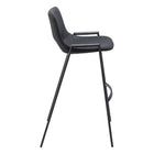 Zuo Desi Barstool - Black - Set of 2-3 year limited warranty