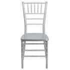 Flash Furniture HERCULES PREMIUM Series Silver Resin Stacking Chiavari Chairs - 2 Pack-Set of 2 Chiavari Chairs