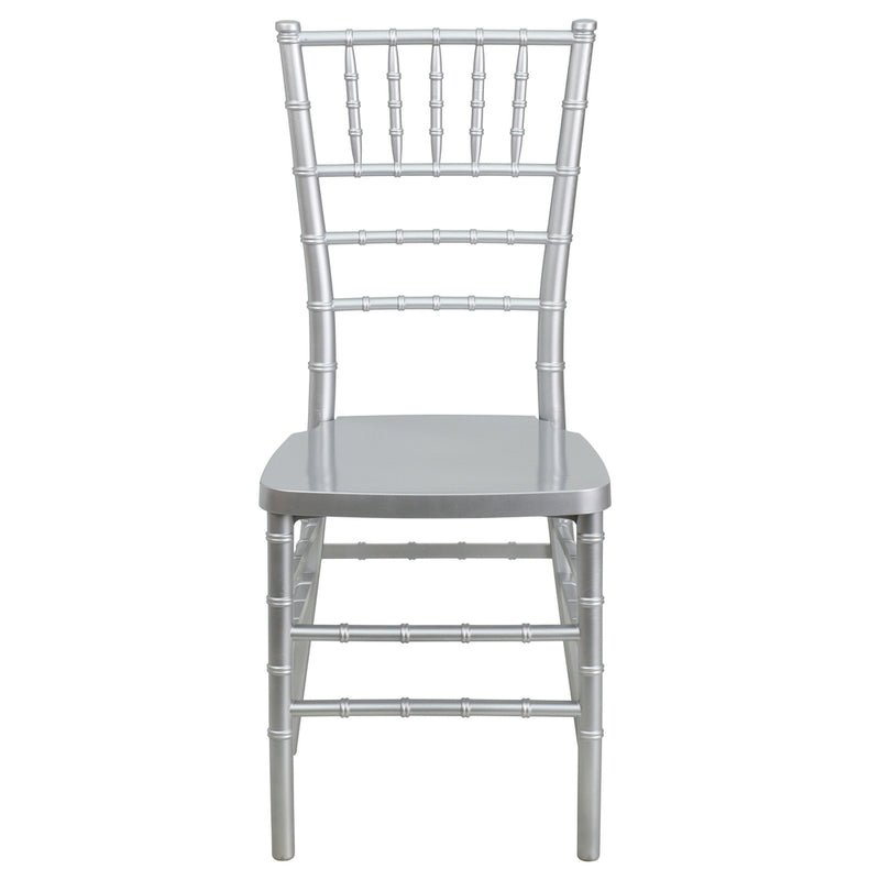 Flash Furniture HERCULES PREMIUM Silver Resin Stacking Chiavari