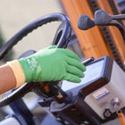 Atlas Full PVC Double Coated Rough Grip Glove - Cotton Jersey Liner - Green - Large-Green coating