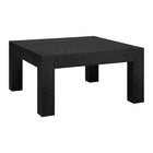 Hudson&Canal Langston 34"W Square Coffee Table - Black Grain-A minimalist contemporary design for your living room, den, and more