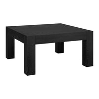Hudson&Canal Langston 34"W Square Coffee Table - Black Grain-A minimalist contemporary design for your living room, den, and more