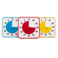 Time Timer Original 8" Timer - Learning Center Classroom Set - Primary Colors - Set of 3-Set of 3 - 60-Minute Visual Timers - Sized perfectly for tabletops, whiteboards, or small group settings. Ideal for Small to Medium sized groups or rooms.