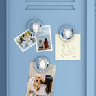 U Brands Disco Ball Locker Magnets - Set of 3 - Silver-Powerful magnet holds up to 4 sheets of letter-sized paper