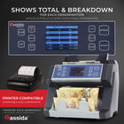 Cassida 6600 Business-Grade Bill Counter with ValuCount and UV Detection  (6600UV)-Includes an extra-large hopper that holds up to 400 bills. Stacker holds up to 250 counted bills
