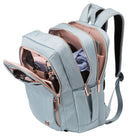 Swissdigital Design Katy Rose Tech Backpack with Apple Find My - Teal Blue-Dedicated powerbank pocket, water bottle pocket, glasses case pocket, key clip, multifunctional pockets and breathable back panel of the backpack features mesh padding for comfortable air ventilation