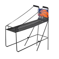 Soozier Basketball Arcade Game with Electronic Score Board - Black- The electronic basketball shooting machine come with three 8-inch plastic basketballs for 2 players maximum 