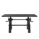 Modway Genuine 60" Crank Adjustable Height Dining Table and Computer Desk - Black-10