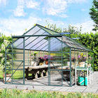 Outsunny 20' x 8' Polycarbonate Greenhouse with Adjustable Roof Vent- Sliding door for easy access
 