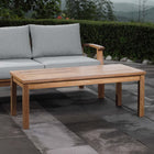 Modway Marina Outdoor Patio Teak Rectangle Coffee Table - Natural-Richly textured wood graining