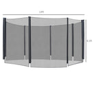 Soozier 12' Trampoline Net Enclosure with 8 Poles-Creates a fun jumping experience without limiting visibility