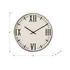 Monarch Specialties Clocks 20" Round Wall Clock - Black White Modern-Accurate timekeeping powered by quartz movement, ensures a precise time display with a non-ticking mechanism for quiet environments