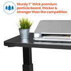 Motionwise M1 Series Height Adjustable Electric Sit Stand Desk - 48" x 24" - Home Office Desk with Single Wooden Desktop - Black-TAA & BIFMA Certified: Built to meet government and industry standards, making it the perfect addition for government offices, startups, and corporate environments