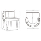 Manhattan Comfort Maya 24.02" Modern Velvet Upholstered Dining Chair - Grey - Set of 2-Upholstered in Luxurious Velvet with High Density Foam Padding