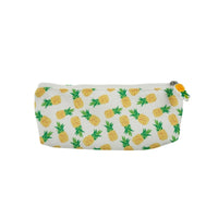 Merangue Barrel Pouch with Pineapple Charm-Fun pineapple-themed barrel pouch