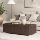 Hudson&Canal Reyes 48"W Rectangular Coffee Table - Alder Brown-Clean with a soft, dry cloth and no harsh chemicals or abrasive cleaning materials