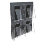 Deflecto Stand-Tall Pre-Assembled Wall Systems - 4 Compartments - Magazine Size - Clear-Features exclusive Stand-Tall break resistant pocket