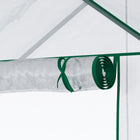 Outsunny 3-Tier Mini Greenhouse with 4 Shelves - Roll-Up Door & Weatherized Cover - Clear- Plastic cover protects plants while allowing vital sunlight to pass through
 