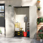Outsunny 368 Gallon Outdoor Storage Cabinet Deck Box-Plastic panels ensure waterproof durability for long-term use