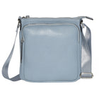 Nicci Ladies Crossbody Bag with Front Zipper Pocket - Powder Blue-Top zipper entry