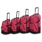 Tucci Italy Scorre 4-Piece Softside Spinner Luggage Set - Pink-Designed in Italy to combine modern European style with practical, travel‑ready functionality