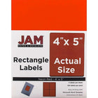 JAM Paper Mailing Address Labels, 4" x 5", Bright Neon Assorted Colours, 360 Pack (354329assrt)-4 labels per sheet