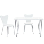 Modway Ernie Dining Side Chair - White-Weight Capacity 331 lbs.