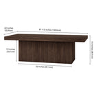 Hudson&Canal Torren 48"W Rectangular Coffee Table - Alder Brown-9