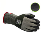 SHOWA 344MFT Pro Natural Rubber Latex Textured Grip Glove - Microfiber Liner - Black/Grey - Small -Textured Grip