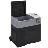 Outsunny 50 Liter Car Refrigerator for Camping, Travel, Picnic, Down to -20℃ - Grey-The lowest temperature can reach -20°C for foods, snacks, drinks