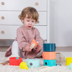 Miniland Feel to Learn: Sorting Tree Trunks - Set of 15-The trunks can also be set up in a panel structure for inserting the fruits on the side to increase the difficulty