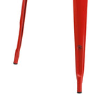 Flash Furniture 31.5" Square Red Metal Indoor-Outdoor Table-Red Powder Coat Finish
