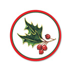 Geographics Holly & Ivy Seals - 1.25" - 40 Pack-40 Pack